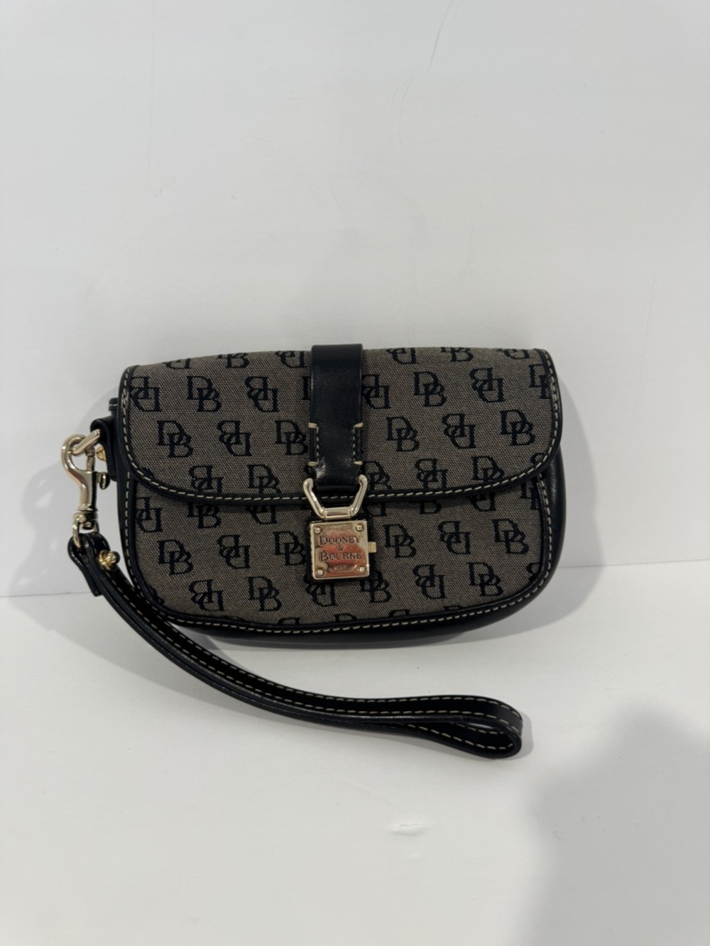 Dooney & Bourke Black Signature Wristlet